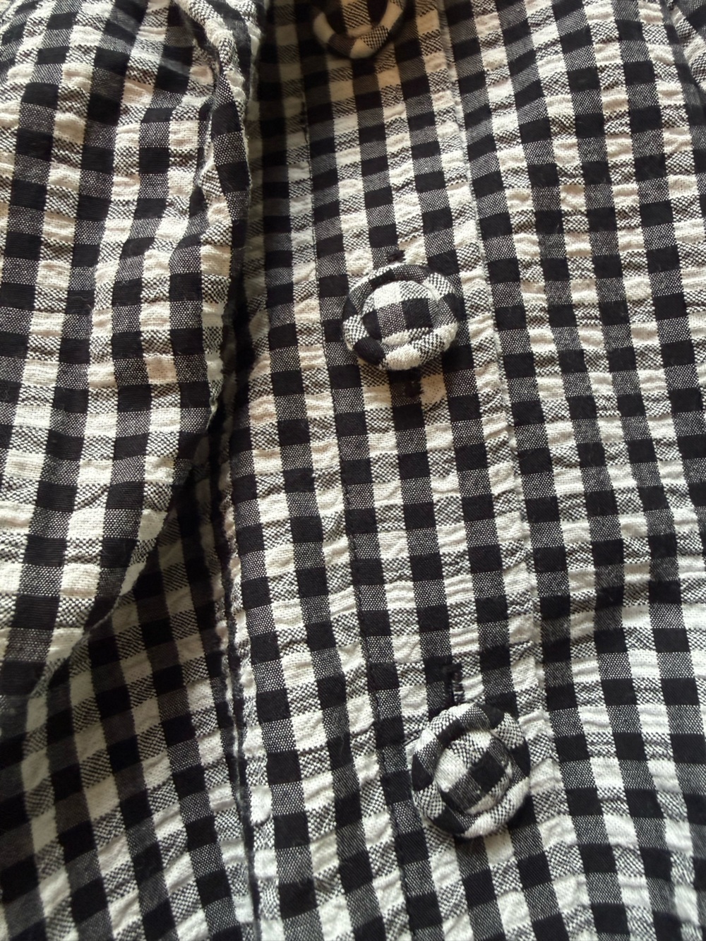 HUNTER BELL EVA Skirt Black and White seersucker Gingham Midi Skirt Size 14 NWT - Picture 8 of 10